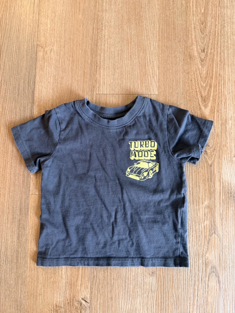 H&M Turbo Mode Graphic Tee - Black with Yellow Print